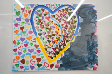 A painting of a heart