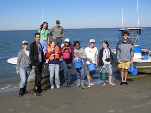 scholars on beach