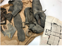 Shoes and small items Rebekah analyzed in her article. Photo by Rebekah Planto