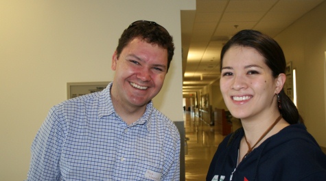 Biology Assistant Professor MattWawersik and Cecilia Esteban '10
