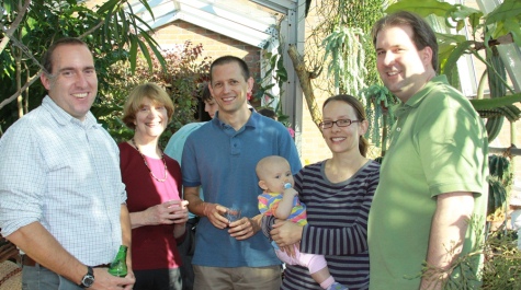Faculty at the biology homecoming reception