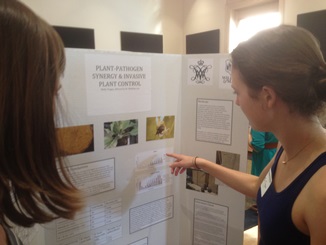 Molly Teague '15 presents to Melissa Hey '15