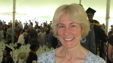 Liz Allison, Biology Chair, led 2014's Biology Graduation ceremony