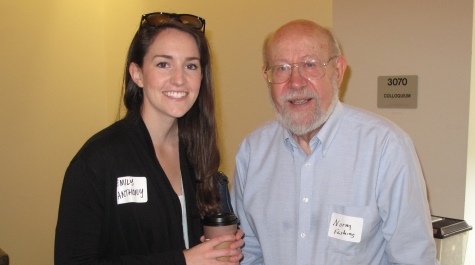 Emily Anthony '13 and Emeritus Professor Norm Fashing
