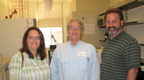 Muri (Jacobs) Dueppen '91, Prof. Eric Bradley, and Patrick Dueppen '90