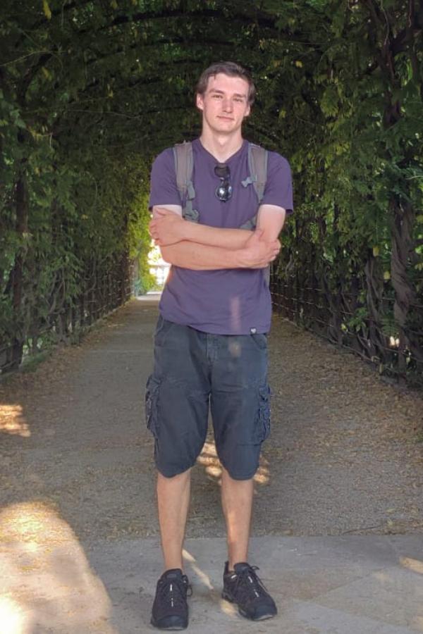 Senior Liam Staker is juggling honors theses in mathematics and physics. (Courtesy photo)
