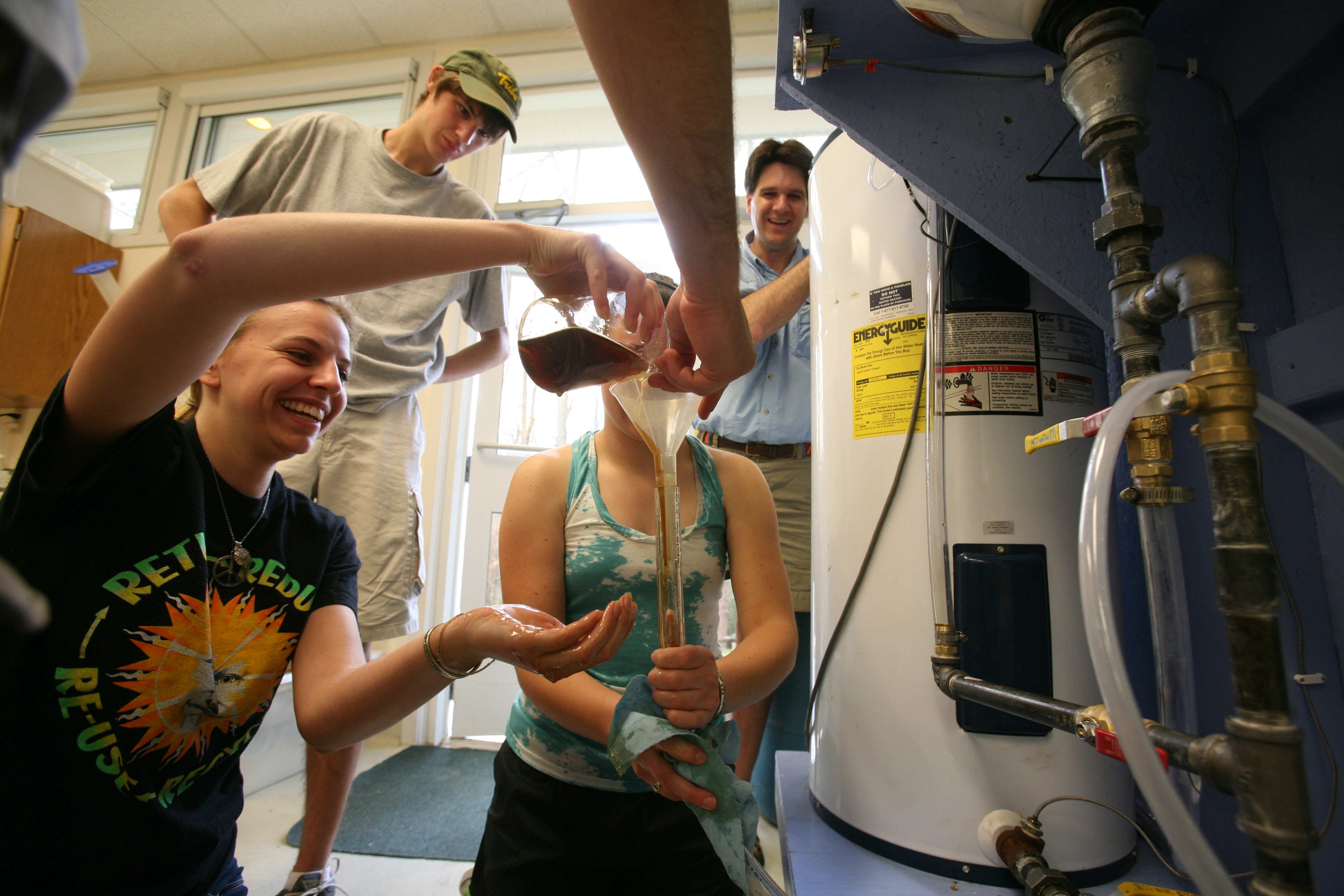 During his tenure in the Sharpe Community Scholars program, Prof. Taylor led numerous initiatives, including one that inspired students to construct a biofuel plant. (Photo by Stephen Salpukas)