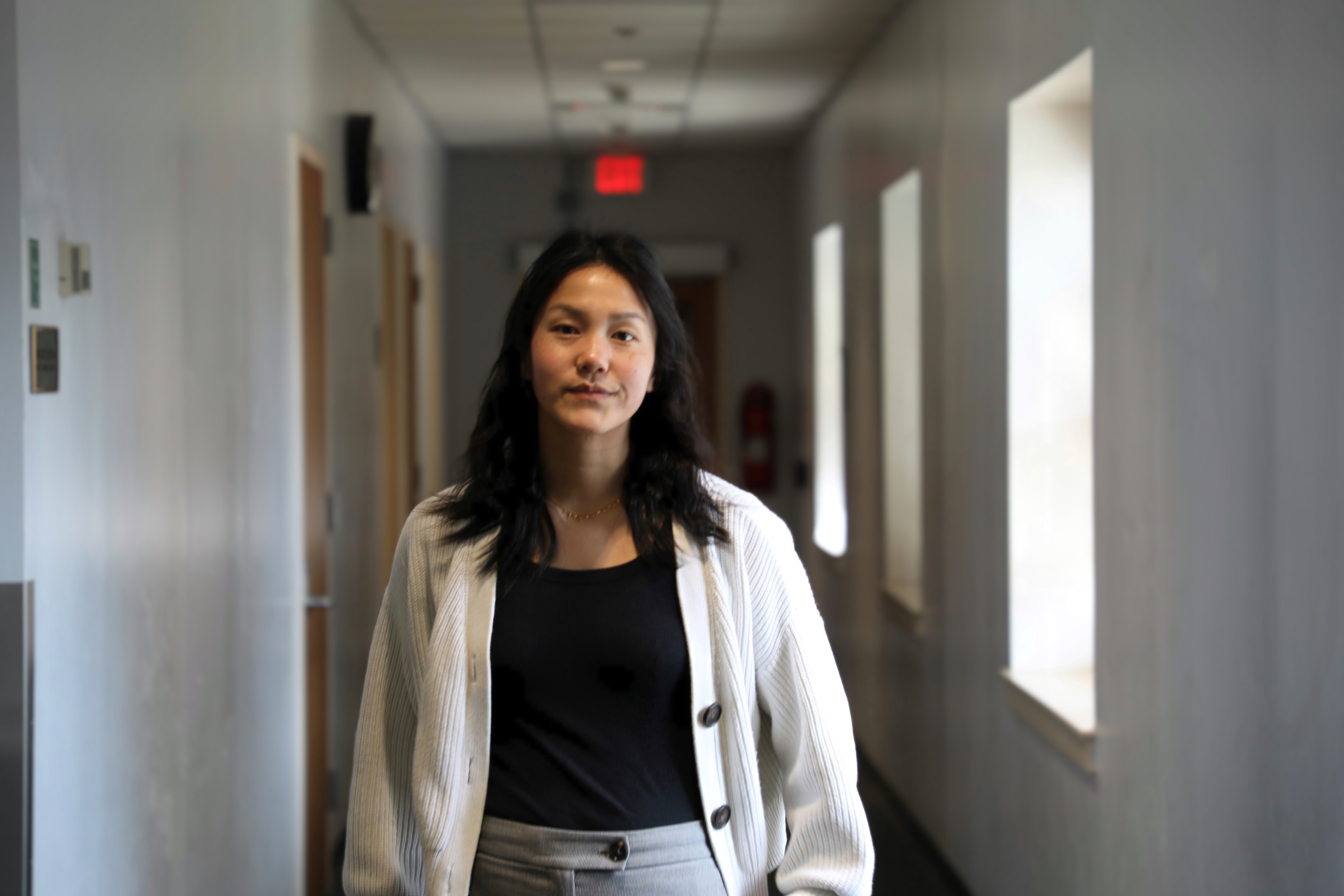 Ginny Helmandollar ’24, a linguistics major, received a Charles Center Honors Fellowship to launch her research on human rights groups. (photo by Emmanuel Sampson)