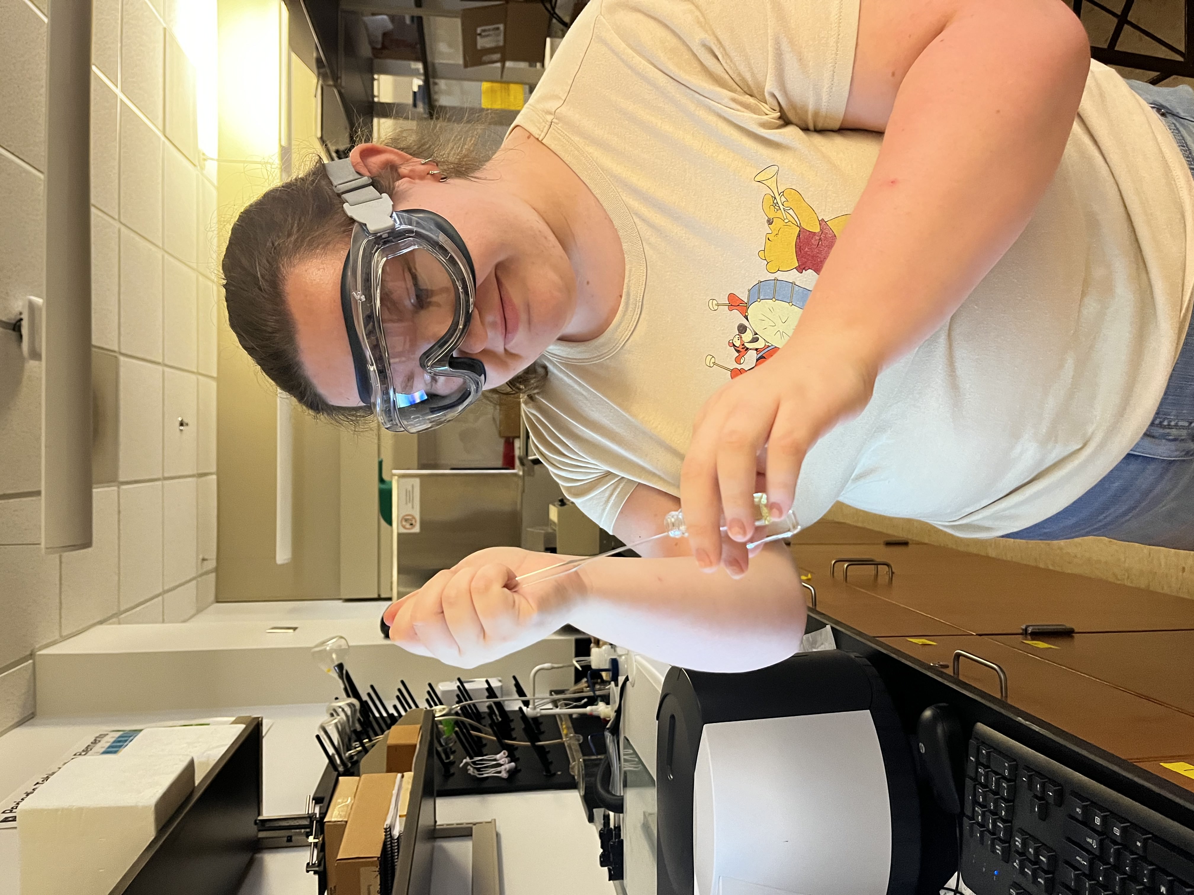 Grace LaFrancois ’27 is researching ways to detect toxic metals in drinking water. (Courtesy photo)