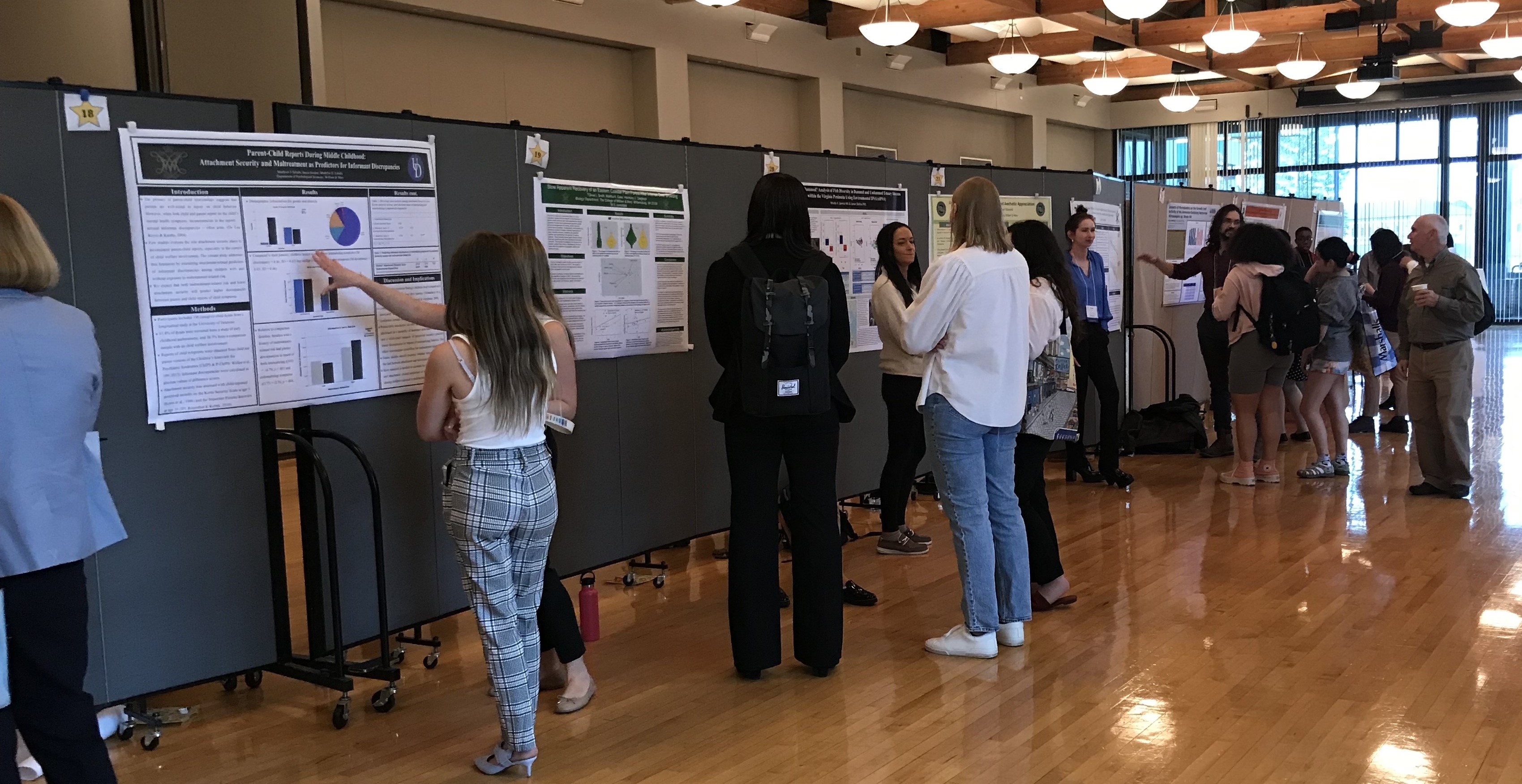 The Graduate & Honors Research Symposium, held March 20-22 in William & 玛丽's Sadler Center, featured a range of student panel presentations, poster sessions, and speech competitions. (photo by Sarah Glosson)