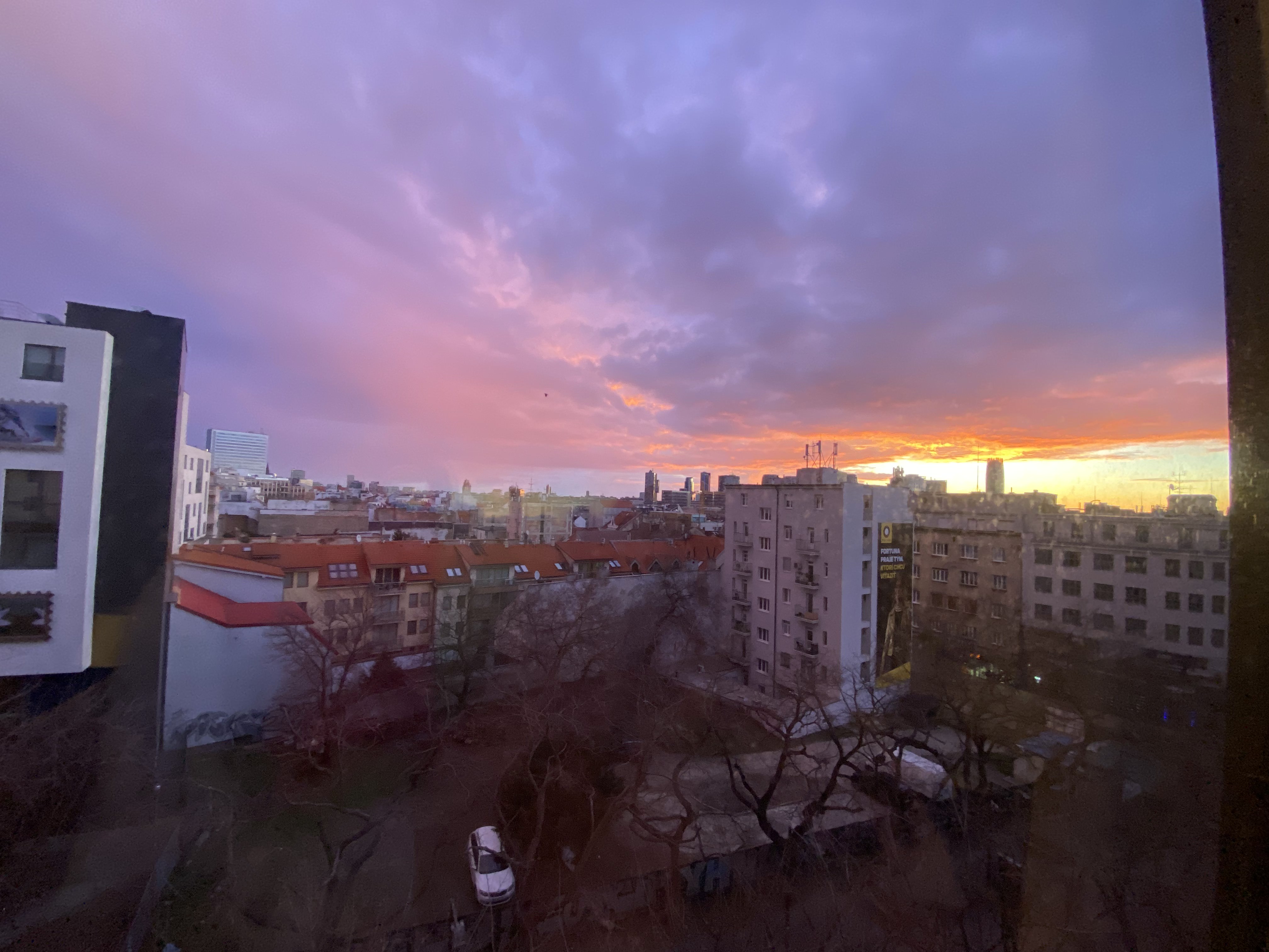 A room with a view. Akash Nayak '27 reported on democratic backsliding in Slovakia over winter break as part of the Charles Center's Sharp Journalism Seminar. (Photo by Akash Nayak)