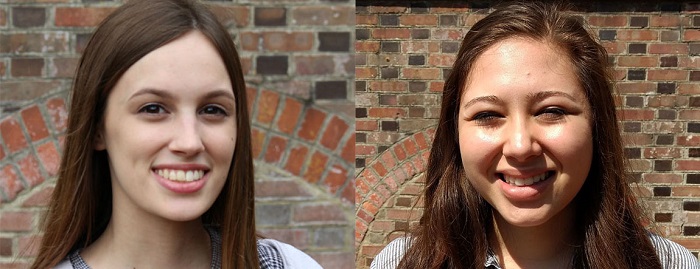 Juniors Grace Solini (left) and Hana Warner (right) are the recipients of the 2019 Goldwater Scholarship Awards.