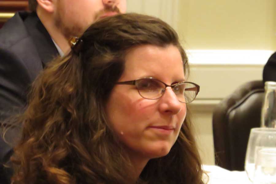 Professor Swetnam-Burland at the banquet