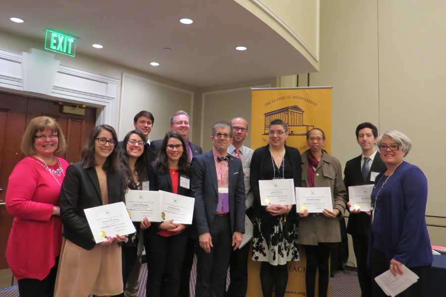 Edward Cook with the various CAMWS award winners