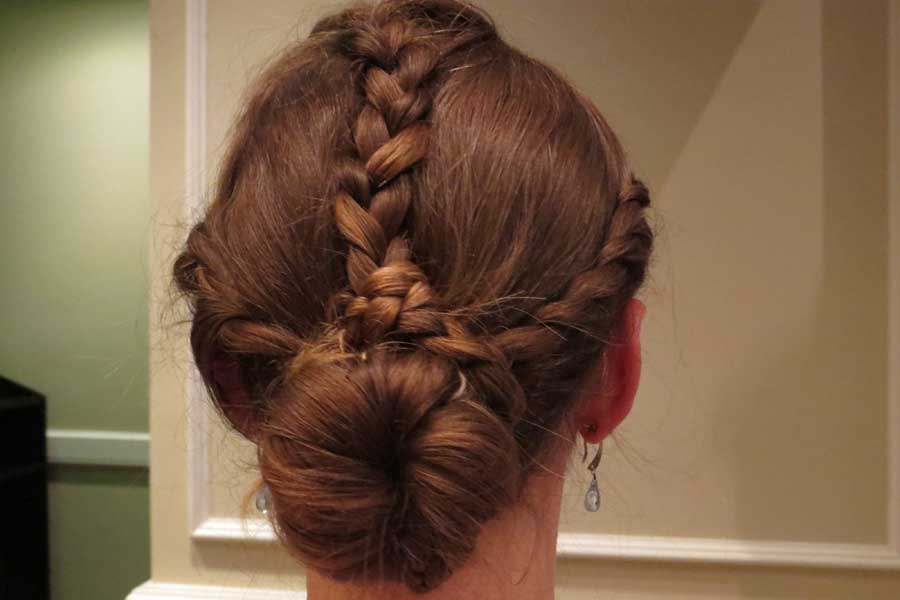 Professor Irby's ancient hairstyle crafted by Janet Stephens