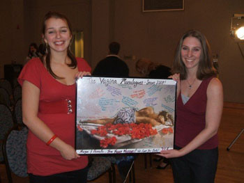 Danielle with her co-director of The Vagina Monologues.