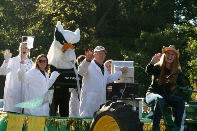 "Here comes the white coats" Photo courtesy of Tiffany Broadbent, W&M Creative Services