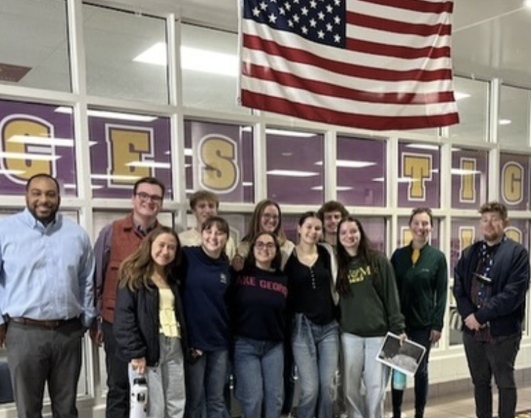 HISP 203 students at Charles City Elementary School with Principal Bernard Burwell 