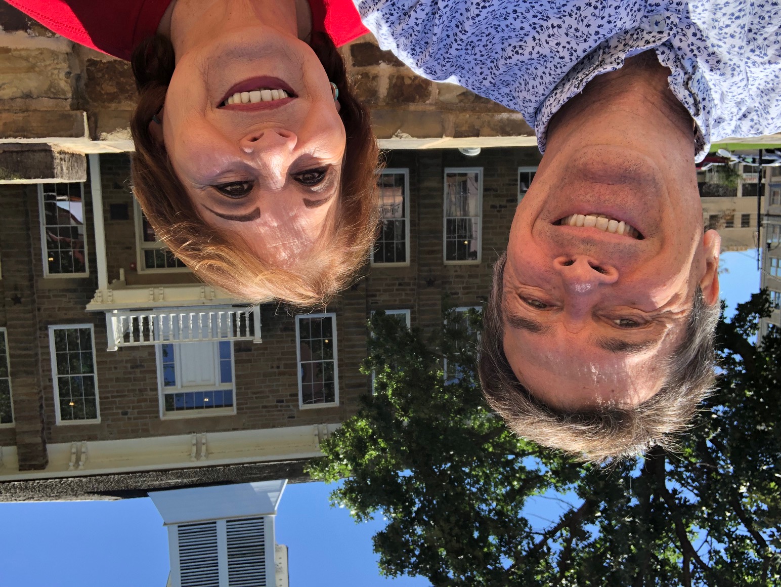 Professor Jack Martin and Linda Bear Wood, a citizen of the Muscogee (Creek) Nation and contributor to the Muscogee language documentation project