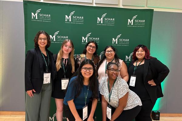 Orphanos (back row, third from the left) with fellow students attending NEW Leadership Virginia (photo by Eleni Orphanos). 