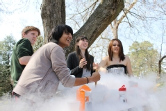 Liquid nitrogen ice cream
