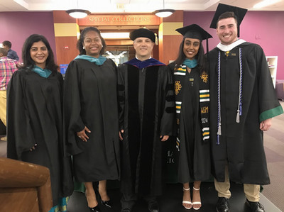 Left to Right: Divya Mathew (MPP '19), Judge Stacy E. Lee ('06), Professor Manna, Ruth Bekele ('23, MPP '24), Peyton Bernstein ('24) 