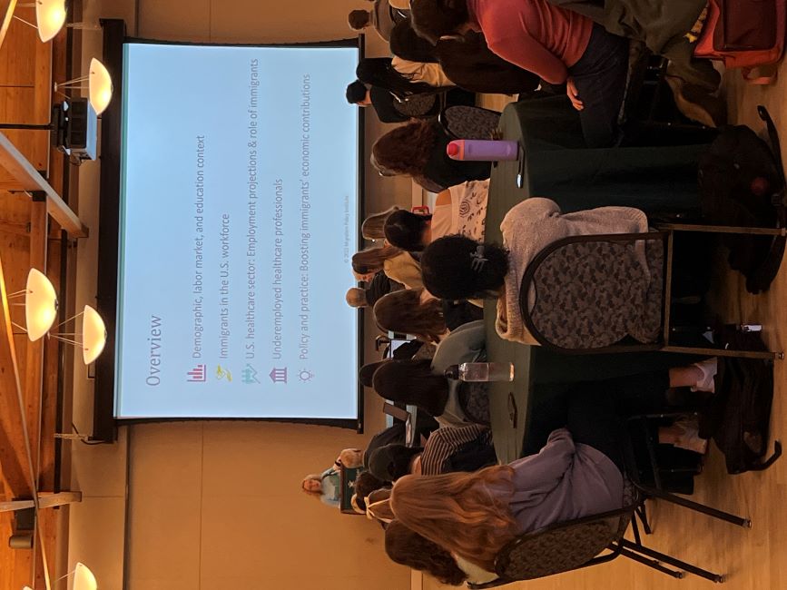 Dr. Jeanne Batalova gives an overview of her presentation 