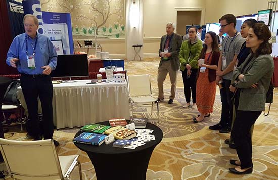 W&M students at presentation by Thomas Keelin on metalog distributions and extremely accurate sums of lognormals in closed form: (from right) Leyli Garryyeva, Cassie Chang, Will Wolz, Julia Reilly-Edwards, and Allie Miller.