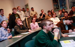 Students listening to a lecture