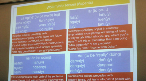 Teaching Wolof