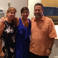 Commander and her parents, Melinda and Curtis