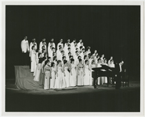 The William & 玛丽 Choir performs at the first Family Weekend (then Parents' Day) in 1966.
