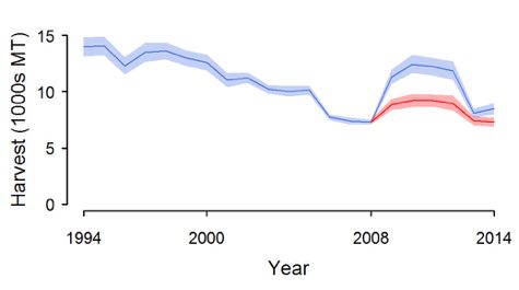 Economic effects of derelict pot removals