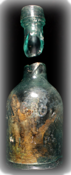 Beer bottle recovered from site. (Courtesy photo)