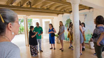 The group visited Kori Macau Community Art Project in Playa Giron. (Photo by Rachel Sims)