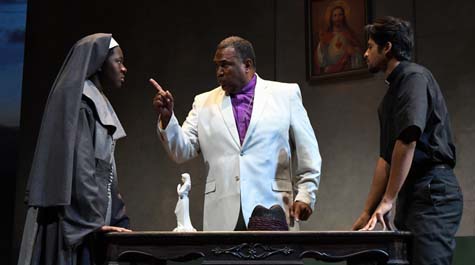 Actors perform in W&M Theatre's 2018 production of “Our Lady of Kibeho.” (Photo by Geoff Wade)