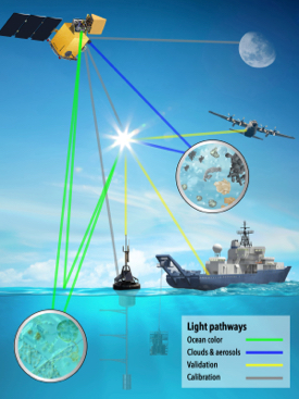The EXPORTS project will use ocean sampling and satellite observations to characterize the biological pump. (NASA image)