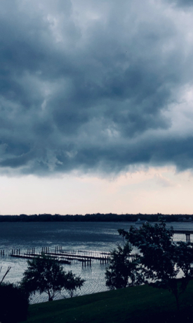 An unusual and persistent dip in the jet stream has brought weeks of heavy rain to the U.S. East Coast. (Photo by D. Malmquist/VIMS)