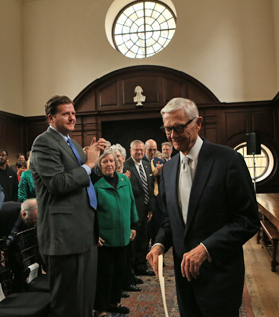 The Reveleys at TR3's retirement announcement (Photo by Stephen Salpukas)