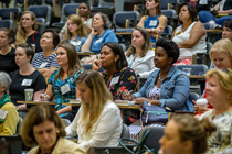 Women's Weekend attendees listen to one of the talks. (Photo by Skip Rowland '83)