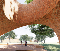 A rendering of the view from inside the memorial