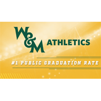 W&M Athletics number one public graduation rate text graphic