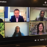 Zoom call with W&M President Katherine A. Rowe