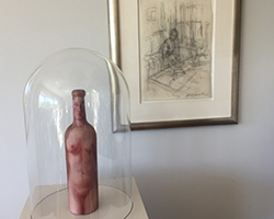 Rene Magritte | Belgian, 1898 - 1967 | Femme-bouteille, ca. 1945 | Oil on glass bottle | © C. Herscovici / Artists Rights Society (ARS), New York Alberto Giacometti | Swiss, 1901 – 1966 | Untitled, ca. 1950s | Graphite on paper | © Artists Rights Society (ARS), New York / ADAGP, Paris