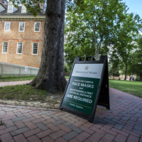 COVID-19 sign in front of Wren