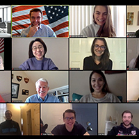 Screen shot of online group discussion 