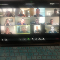 Computer screen with video chat