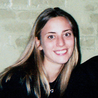 Carrie Dolan and friends in a dorm at Tulane before Katrina
