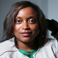 Shantá Hinton in her lab