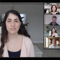 Students and faculty speaking via videoconference